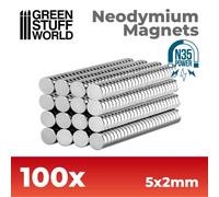 Imanes Neodimio 5x2mm - 100 unidades (N35)