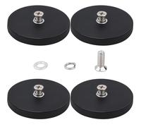 Imanes Neodimio de Goma 66 mm con Rosca Iman grandes 30kg Fuerza Adecuado para Luces Fijas y Cámaras 4Piezas