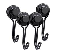 Imanes Neodimio Gancho,Gancho Magnético,Imanes Con Gancho,4 PCS Ganchos Magnéticos,Imán Gancho,Gancho Nevera,Gancho Iman,Imanes Gancho,Ganchos Imantados,para Cocina,Nevera,Oficina,Negro