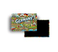 Imanes Nevera - 120 países a elegir - Recuerdos Turísticos Países del Mundo - Imanes Decorativos Nevera - Regalo de Viaje - Estilo Tradicional - 5,4 x 7,8 cm - 1 Unidad (Alemania)