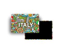 Imanes Nevera - 120 países a elegir - Recuerdos Turísticos Países del Mundo - Imanes Decorativos Nevera - Regalo de Viaje - Estilo Tradicional - 5,4 x 7,8 cm - 1 Unidad (Italia)