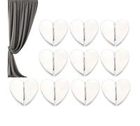 Imanes para el cierre de cortinas, imanes de cortinas | Clips de imanes de ducha fuertes Drape más cerca | Pesos de aleación 10x, cierre pesado en de corazón para el baño del dormitorio, evita la fuga