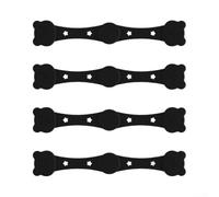 Imanes para freidora de aire para sostener papel de horneado, hebilla de seguridad de silicona reutilizable que evita que se levante en modo turbo, paquete de 4 (4 unidades, negro)
