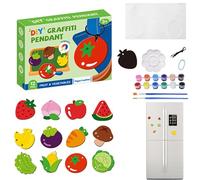 Imanes para Nevera, Juguetes con imanes para niños pequeños - Imanes de Nevera de Juguete Graffiti - Niños aprendiendo Frutas imanes Juguete Educativo para niños pequeños niñas