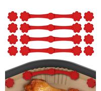 Imanes para papel de hornear para freidoras sin aceite, juego de 12, clips de silicona, accesorios para freidoras sin aceite, papel de hornear desechable seguro, evita que se deslice y se queme.