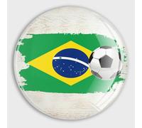 Imanes pequeños para nevera, diseño de bandera de Brasil, bandera nacional, patrióticos, redondos, imanes magnéticos para nevera, vacaciones, buzón, puerta, escuela, recuerdos, viajes