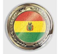 Imanes redondos para nevera, medallas, bandera de Bolivia, imanes de cristal para nevera, taquilla, pizarra, pizarra, gabinetes, aula, oficina, cubículo, escuela