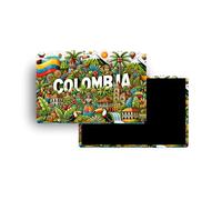 Imanes Refrigerador Colombia - 18 Modelos a Elegir - Recuerdos Turísticos Países del Mundo - Imanes Decorativos Nevera - Regalo de Viaje - Estilo Tradicional - 5,4 x 7,8 cm - 1 Unidad (Colombia)