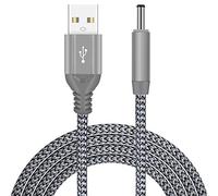iMangoo Cable alimentación USB DC 1m 3.5 mm x 1.35 mm Adaptador de Conector | Extensión Cable Carga Nylon Trenzado 5V USB A Macho a DC Conector Hueco para foreo Luna 4 Mini/4 Plus/Mini 2 Luna 3 Plus 4 Go