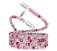 iMangoo Cable USB C a USB C de 6 pies de largo con patrón de mármol para Carplay Car Play para iPhone 17, 16, 15 Pro, sin enredos, cable de carga dual tipo C para niñas y mujeres, hogar, oficina