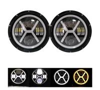 IMAWUHM 1 Par Accesorios Para Coche Luces Para Correr 75W Led Para Coche H4 7 Pulgadas Ojos Ángel Faro Led H4 Para Jeep Para Wrangler CJ-7 CJ-8 Scrambler Faros(2x 65b 1pair)