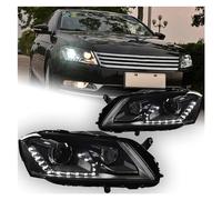 IMAWUHM 1 Par Faros Delanteros Estilo Coche Para VW Para Passat B7 2012-2016 Para Passat Europa LED DRL Hid Lámpara Cabeza Ojo Ángel Haz Bi Xenon Faros(Headlight LED)