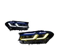 IMAWUHM Auto Faros Delanteros Faro Delantero LED Para Coche, Modelo DRL, Lente De Proyector Para G30, 525i, 530i, 535i, 540i, 2017, 2018, 2019 Y 2020(Azul,RHD)
