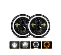 IMAWUHM Car Faros Faro Delantero LED 7 Pulgadas Para Coche Y Motocicleta DRL H4 Para Land Para Rover Para Defender 90 Para Range Para Rover Para County 90/110(2 piezas)