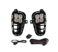 IMAWUHM Car Faros Para Kia Para RIO 2017 2018 2019 2020 DRL Luces De Circulación Diurna LED Luz De Giro Diurna Faros Antiniebla(B)