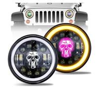 IMAWUHM Faro Principal Faro Led Universal 7 Pulgadas Para Coche Y Motocicleta Faro DRL H4 Para Toyota Para Land Para Cruiser FJ40s FJ45s, 2 Uds. Faros(100601005-2pcs)