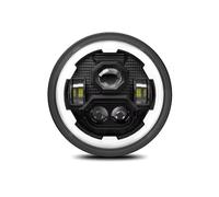 IMAWUHM Ojo De Ángel Engranaje Redondo LED 7 Pulgadas Para Jeep Para Wrangler Faro Todoterreno H4 200W 6000K/3500K 30000LM 24V Faro