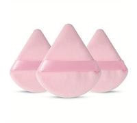 IMAXWAVE Set de 3 Esponjas de maquillaje triangular, esponjas de polvo, Esponjas aplicadoras, Borlas de maquillaje, Esponjas para base y polvo, Esponjas faciales, powder puff (Rosa)