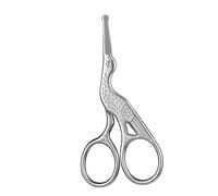 IMAXWAVE Tijeras de acero inoxidable para pelo facial con punta redonda - Recortadora de precisión para cejas, oído, bigote, nariz y barba - Aseo personal seguro, ligero y portátil - Plateado