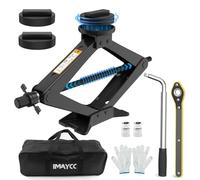 IMAYCC Kit de gato de coche de 2.5T, gato de tijera para BMW serie con almohadillas de goma, kit de cambio de neumáticos de repuesto, reparación portátil de gato de neumáticos con llave de lengüeta