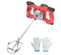 IMAYCC Mezclador de Cemento, Mezclador Eléctrico de Hormigón con 6 Velocidades, Mezclador de Mano para Motar, Pintura, Lechada, Yeso, Thinset, Herramienta para Revolver Forrajes (rojo-negro)
