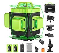 IMAYCC Nivel Laser Autonivelante 4x360° Grados Verde 16 Lineas Brillo Ajustable con Líneas Cruzadas Horizontales y Verticales, Modo Manual y Pulsado,2 Baterías, Cargador, Mando a Distancia