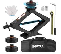 IMAYCC Nuevo Gato para Coche 3T/3000kg, Universal Kit de Gato Coche para Tesla 3/Y/S/X con 2 Pcs Bloque de Goma, Portátil Kit de Emergencia con Llave de Tuercas de Rueda para Tesla