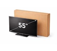 Imballaggi Point Caja de televisión Embalaje TV Monitor Platos hasta 65 Pulgadas Resistente para Envío y Mudanza con Accesorios de Protección de Pantallas, Medida 150x87x17cm Juego de 1 (TV 55" inch)