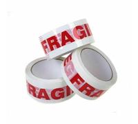 Imballaggi Point - Cinta de señalización de PPL silenciosa con impresión: frágil - 66 m x 48 mm - Adhesivo resistente y bien visible - Ideal para logística, embalaje, oficinas. - Juego de 12