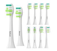 Imbomsi Cabezales de repuesto compatibles con cepillo de dientes eléctrico Philips Sonicare 4100, 5100, 6100, 6100, eliminación óptima de placa, blanco, paquete de 10