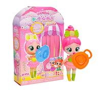 IMC Toys BUBILOONS BUBIGIRLS Greta, Muñeca Sorpresa Coleccionable a Vestir Que Infla Pompas con 12 Accesorios, Juguete Regalo para Niñas y Niños +5 Años