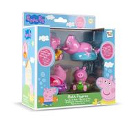 IMC Toys Peppa Pig Juguete de baño con 4 figuras de Peppa Pig que flotan en agua; Para bebé, niño y niña de +18 meses