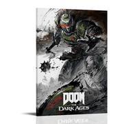 IMCAY Doom Dark Ages Oil Painting Art Poster Pintura Decorativa Lienzo Arte Mural Salón Póster Dormitorio Pintura 30x45 cm (30 x 45 cm)