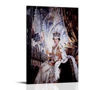 IMCAY Póster de la Reina Elizabeth II Pintura Decorativa Lienzo Arte de Pared Sala de Estar Póster Dormitorio Pintura 20x30 Pulgadas (50 x 75 cm)