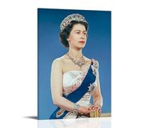 IMCAY Póster de la Reina Elizabeth II Pintura Decorativa Lienzo Arte de Pared Sala de Estar Póster Dormitorio Pintura 20x30 Pulgadas (50 x 75 cm)