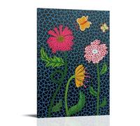 IMCAY Yayoi Kusama Flowers - Impresión artística de pared moderna para habitación familiar, 08 x 12 pulgadas (20 x 30 cm)