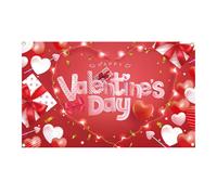 IMCBSTT Fondo para el Día de San Valentín, pancarta con corazones de amor, decoración para fotografía, 71 x 43,3 pulgadas.