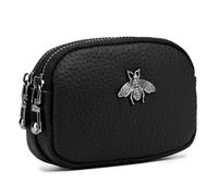 imeetu Monedero de Piel para Cambiar, Cartera pequeña con Correa para la muñeca, Negro A, S, Estilo Abeja