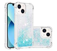 IMEIKONST Funda Compatible con iPhone 15, Glitter Liquida Transparente Case Silicona TPU Antichoque Niñas Mujeres Brillante Arena Movediza Carcasa iPhone 15. Star Blue YBW