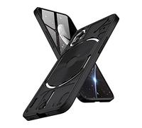 IMEIKONST Funda Compatible con Nothing Phone 1 3 en 1 Desmontable Ultra-Delgado PC Hard Carcasa Trasera Mate Cubierta 360 Grados Protección Anti-Scratch Cover para Nothing Phone (1). 3 in 1 Black AR