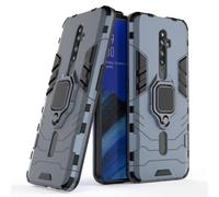 IMEIKONST Funda Compatible con OPPO Reno 2Z, Armor Carcasa con 360 Anillo Soporte, TPU + PC Bumper Absorción de Choque Resistente Protectora Funda para OPPO Reno 2Z. Azul KK