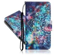 IMEIKONST Funda Compatible con Samsung Galaxy A15 5G, Libro de Cuero con Tapa y Cartera, Flip Magnético Billetera Función Soporte Protección Carcasa para Samsung A15 4G. Star Mandala XC1