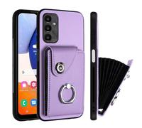 IMEIKONST Funda Compatible con Samsung Galaxy A16 Case con Ranura para Tarjetas Billetera con Anillo Función de Soporte Carcasa Protección para Samsung A16. Morado YBFK