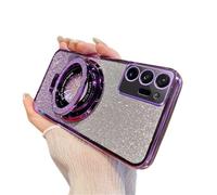 IMEIKONST Funda Compatible con Samsung Galaxy Note 20 Ultra con Anillo de Soporte, Parte Trasera Transparente Anti-Arañazos Antigolpes Protección Carcasa para Samsung Note 20 Ultra. Morado DS1