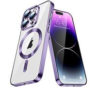 IMEIKONST Funda Magnética para Samsung Galaxy Note 20 Ultra Compatible con MagSafe, Parte Trasera Transparente Resistente a Arañazos Antigolpes Protección Carcasa Note 20 Ultra. Morado YIX