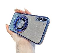 IMEIKONST Funda para Samsung Galaxy Note 10 con Anillo de Soporte, Parte Trasera Transparente Resistente a Arañazos Antigolpes Protección Grado Militar Carcasa para Samsung Note 10. Azul DS1