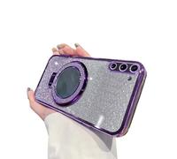 IMEIKONST Funda para Samsung Galaxy Note 10 con Espejo de Maquillaje Anillo de Soporte, Parte Trasera Transparente Antigolpes Antideslizante Protección Carcasa para Samsung Note 10. Morado DS2
