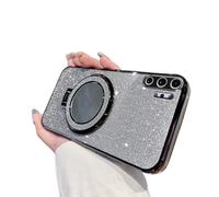 IMEIKONST Funda para Samsung Galaxy Note 10 Plus con Maquillaje Anillo de Soporte, Parte Trasera Transparente Resistente a Arañazos Protección Carcasa para Samsung Note 10+. Negro DS2