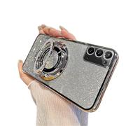 IMEIKONST Funda para Samsung Galaxy Note 20 con Anillo de Soporte, Parte Trasera Transparente [No Amarillea] Antigolpes [Protección Grado Militar] Carcasa para Samsung Note 20. Plata DS1