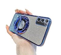 IMEIKONST Funda para Samsung Galaxy Note 20 con Anillo de Soporte, Parte Trasera Transparente Resistente a Arañazos Antigolpes Protección Grado Militar Carcasa para Samsung Note 20. Azul DS1